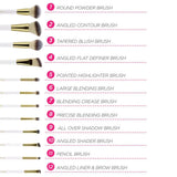 BH Cosmetics White Studded Elegance 12-Piece Brush Set