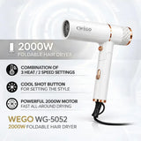 Wego WG-5052 2000W Professional Foldable Hair Dryer – Fast Drying Hair Styler