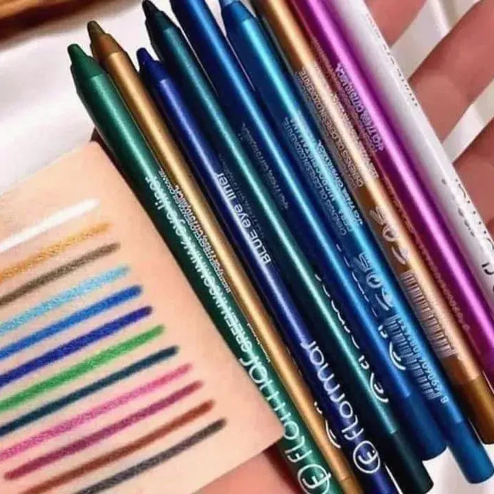 Flormar Colored Eyeliner Set of 12 Pcs (Sharpable)