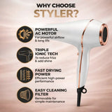 Remington Styler Professional Hair Dryer – 2200W