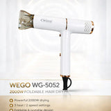 Wego WG-5052 2000W Professional Foldable Hair Dryer – Fast Drying Hair Styler