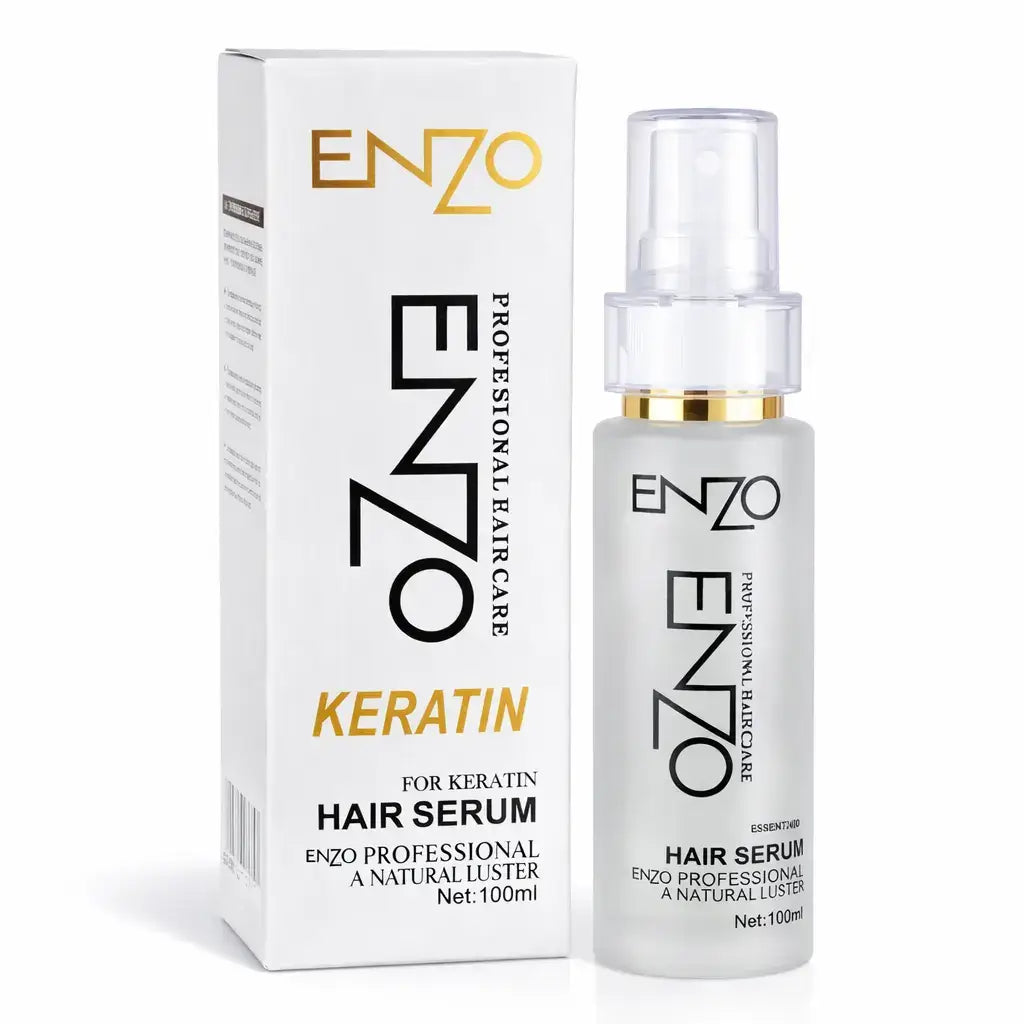 Enzo Keratin Hair Serum 100ml – Anti-Frizz Shine & Smooth Hair Treatment